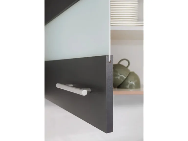 Respekta Küchenblock Merle 310 cm Eiche Grau mit Waschmaschinen-Nische