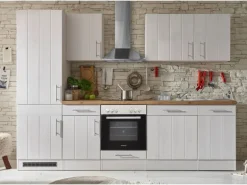 Respekta Küchenzeile Antons 280 cm Lärche Weiß Matt (DAH CH22078IXB)