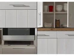 Respekta Küchenzeile Antons 280 cm Lärche Weiß Matt (DAH CH22078IXB)