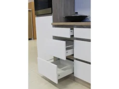 Respekta Küchenzeile GLRP270HWWM Grifflos 270 cm Weiß matt