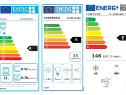 Respekta Küchenzeile GLRP270HWS Grifflos 270 cm Schwarz Hochglanz-Weiß