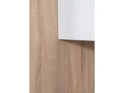 Respekta Küchenzeile GLRP330HESW Grifflos 330 cm Weiß Hochglanz-Sonoma Eiche