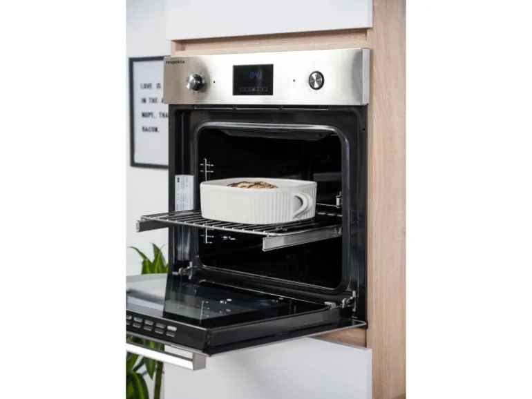 Respekta Küchenzeile GLRP330HESW Grifflos 330 cm Weiß Hochglanz-Sonoma Eiche