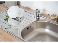 Respekta Küchenzeile KB300ESS 300 cm Schwarz-Eiche Sägerau Nachbildung