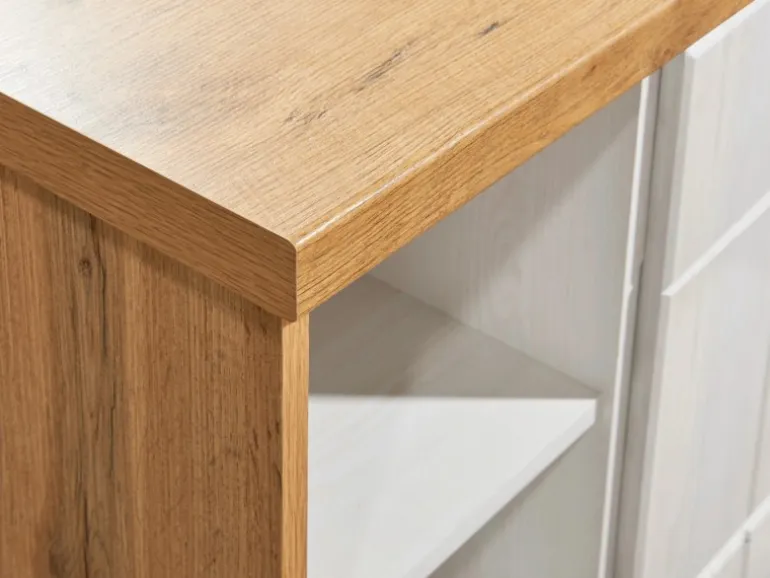 Respekta Landhaus Inselküche Anton 280 cm Lärche Weiß