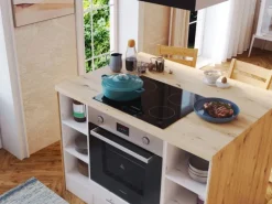 Respekta Landhaus Inselküche Anton 280 cm Lärche Weiß