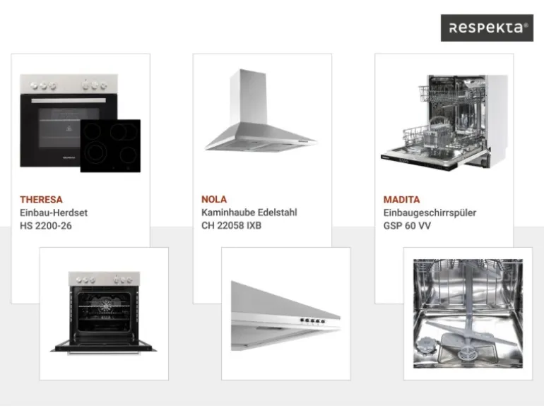 Respekta Landhaus Küchenzeile Anton 280 cm mit Kücheninsel Lärche Weiß