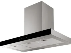 Respekta Premium Inselküche 280 cm Grau Hochglanz-Eiche Grau