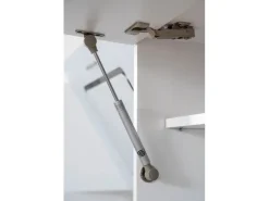 Respekta Premium Küchenzeile 280 cm Hochbau Grau Hochglanz-Weiß