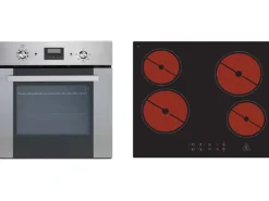 Respekta Premium Winkelküche Grifflos 280 cm Schwarz Hochglanz-Weiß