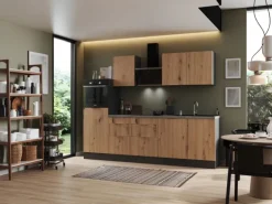 Respekta Selection Küchenzeile Elisabeth RS280HGAH 280 cm Artisan Eiche Nb.-Grau