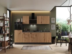 Respekta Selection Küchenzeile Elisabeth RS280HGAH 280 cm Artisan Eiche Nb.-Grau