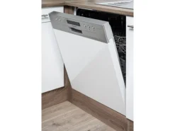 Respekta Winkelküche 280 cm Grau Seidenglanz-Eiche York Nachbildung