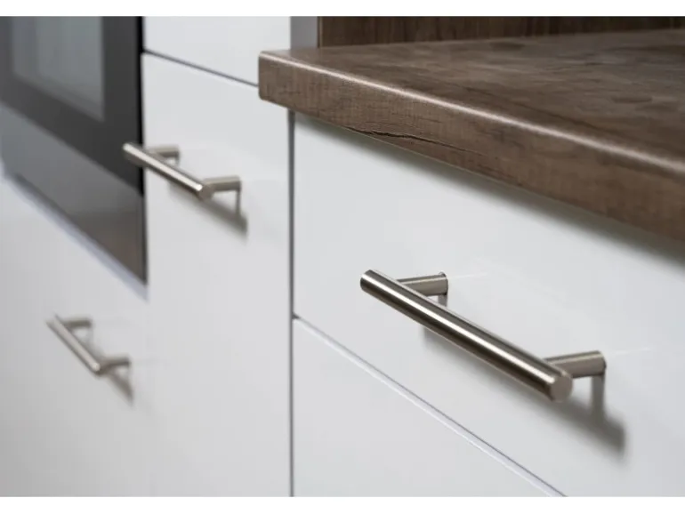 Respekta Winkelküche 310 cm Schwarz Seidenglanz-Eiche York Nachbildung