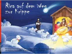 Rica auf dem Weg zur Krippe. Folien-Adventskalender
