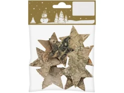 Rindensterne 5 cm Natur 8 Stück