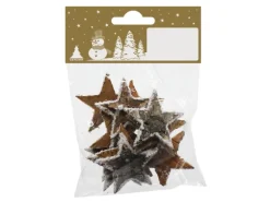 Rindensterne mit Schneekante 45 cm 12 Stück