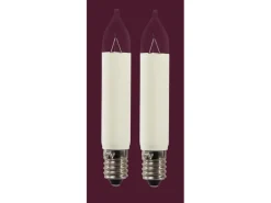 Saico Kleinschaftkerze 2er-Pack E10-Fassung, 8V, 3W Warmweiß