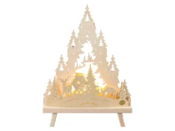 Saico LED-Dekoleuchte-Spitze Wald 30 cm x 41 cm x 6 cm Weiß