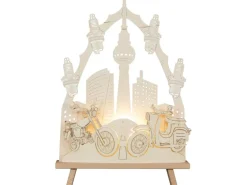 Saico LED-Dekoleuchte-Spitze Moped 37,5 cm x 44 cm x 6 cm Warmweiß