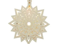 Saico LED-Fensterlicht Eisstern 30 cm x 32,5 cm x 4,5 cm Warmweiß