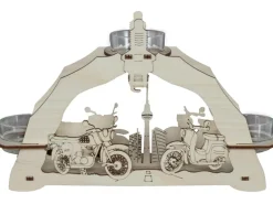 Saico Leuchter Moped für 3 Teelichte 23 cm x 13 cm x 6,5 cm