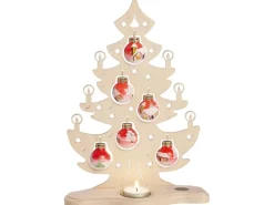 Saico Leuchter Tannenbaum für 1 Teelicht 21 cm x 30,5 cm x 8,5 cm
