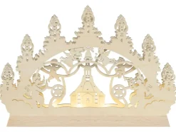 Saico Mini-Lichterbogen Seiffener Kirche LED-Stripe und Timerfunktion am Trafo