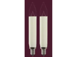 Saico Schaftkerze 2er-Pack E10-Fassung, 34V, 4W Warmweiß