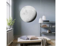 Sanders & Sanders Selbstklebende Runde Tapete Luna Grau Ø 125 cm 611763