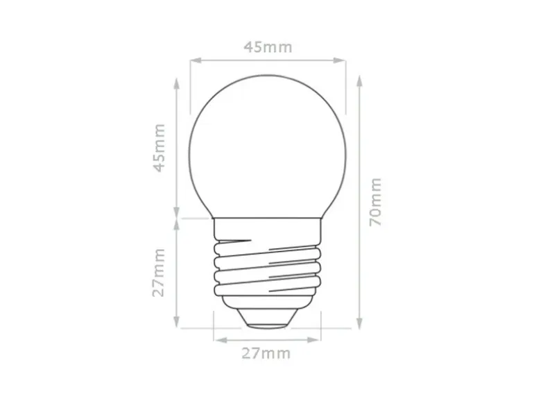 Satisfire Illu- Partylichterkette 20m Grün Biergarten 30 Warmweiße E27 LED Kugellampen