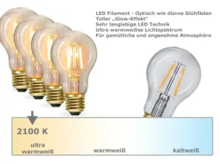 Satisfire Illu- Partylichterkette 10m Schwarz Biergarten Terrasse 10x Filament Glühbirne