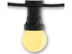 Satisfire Illu- Partylichterkette 20m Grün Biergarten 40 Warmweiße E27 LED Kugellampen