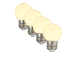 Satisfire Illu- Partylichterkette 10m Grün Biergarten 10x E27 LED Kugellampen Warmweiß