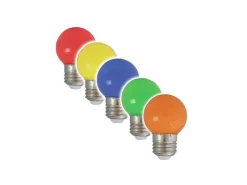 Satisfire Illu- Partylichterkette 10m Schwarz Außen Biergarten 20 Bunte LED Kugellampen