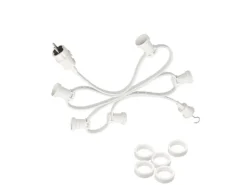 Satisfire Illu- Partylichterkette 5m Weiß Außen Terrasse Garten 5 Dimmbare Filament LED