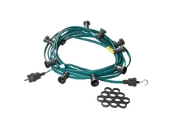 Satisfire Illu- Partylichterkette 5m Grün Terrasse Garten 5 Ultra-Warmweiße LED Kugeln