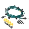 Satisfire Illu- Partylichterkette 40m Grün Terrasse Garten 60 Ultra-Warmweiße LED Kugeln