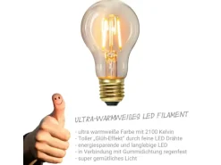 Satisfire Illu- Partylichterkette 30m Schwarz Biergarten Terrasse 30x Filament Glühbirne