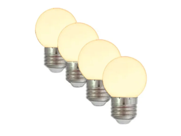 Satisfire Illu Partylichterkette 20m Weiß Außen Biergarten 30xE27 LED Kugellampen Warmweiß