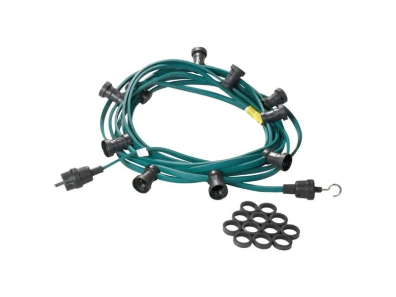 Satisfire Illu- Partylichterkette 5m Biergarten Terrasse Außen 10x LED Filament Glühbirne