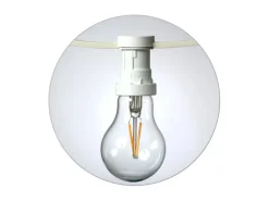 Satisfire Illu Partylichterkette 30m Weiß Außen Terrasse Biergarten 50 LED Filamentlampen