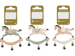 Schaukelpferd Metall 3 Farben 8 cm x 8 cm