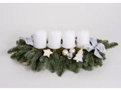 Schiffgesteck 45 cm mit 4 Kerze 80/50 Weiß