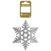Schneeflocke Kunststoff mit Glitter 10 cm