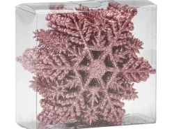 Schneeflocken-Set 12-teilig Pink