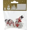 Schneemänner Polyresin mit Ornamenten 3,5 cm