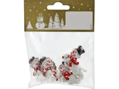Schneemänner Polyresin mit Ornamenten 3,5 cm