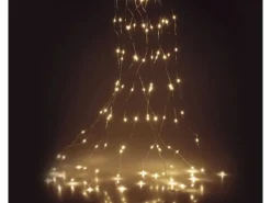 Silberdraht-Lichterkette Kaskade 80 LEDs Warmweiß