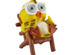 Solar LED Freizeit-Vogel Gelb 8 cm x 11 cm x 15 cm